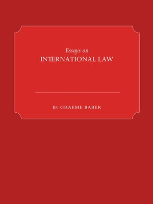 cover image of Essays on International Law